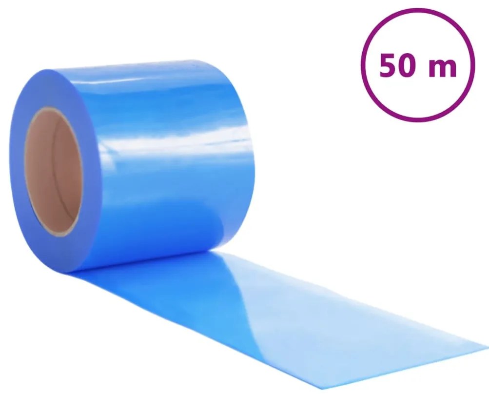 vidaXL Λωριδοκουρτίνα Μπλε 50 μ. 200 χιλ. x 1,6 χιλ. από PVC