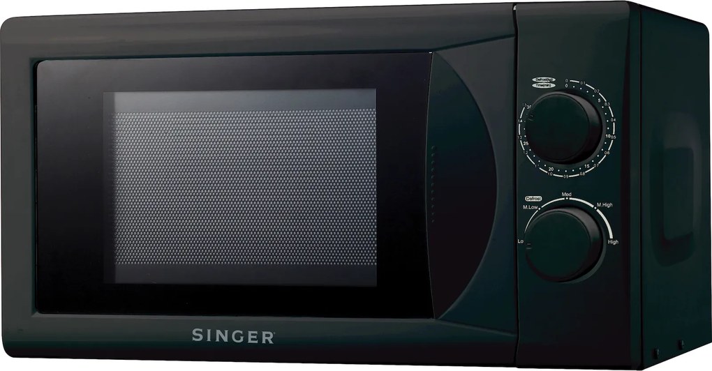 Singer MW20BL Φούρνος Μικροκυμάτων 20lt - 800W, Μαύρος