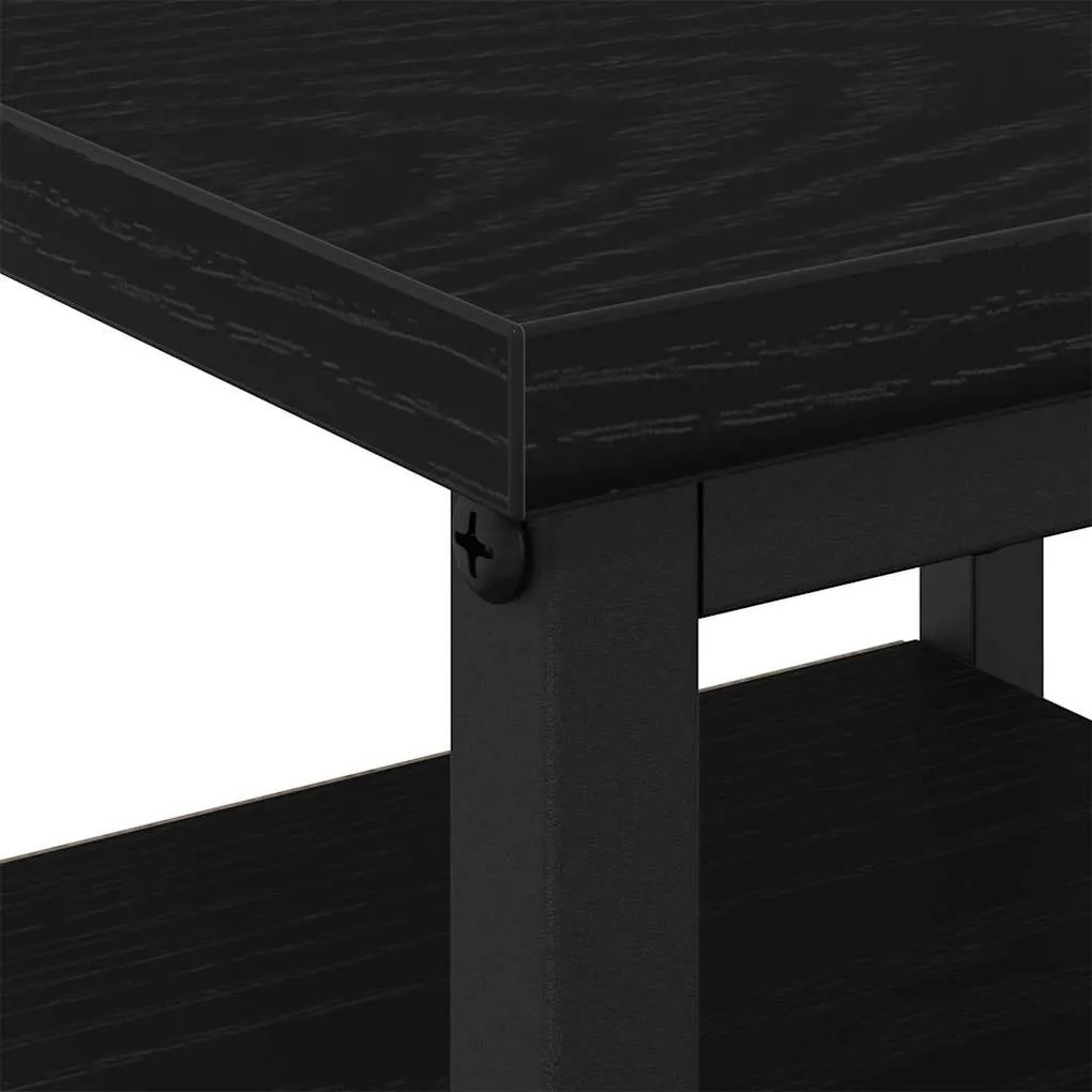 vidaXL Κομοδίνο με συρτάρι 2 pcs Μαύρη δρυς 34 x 36 x 50 εκ