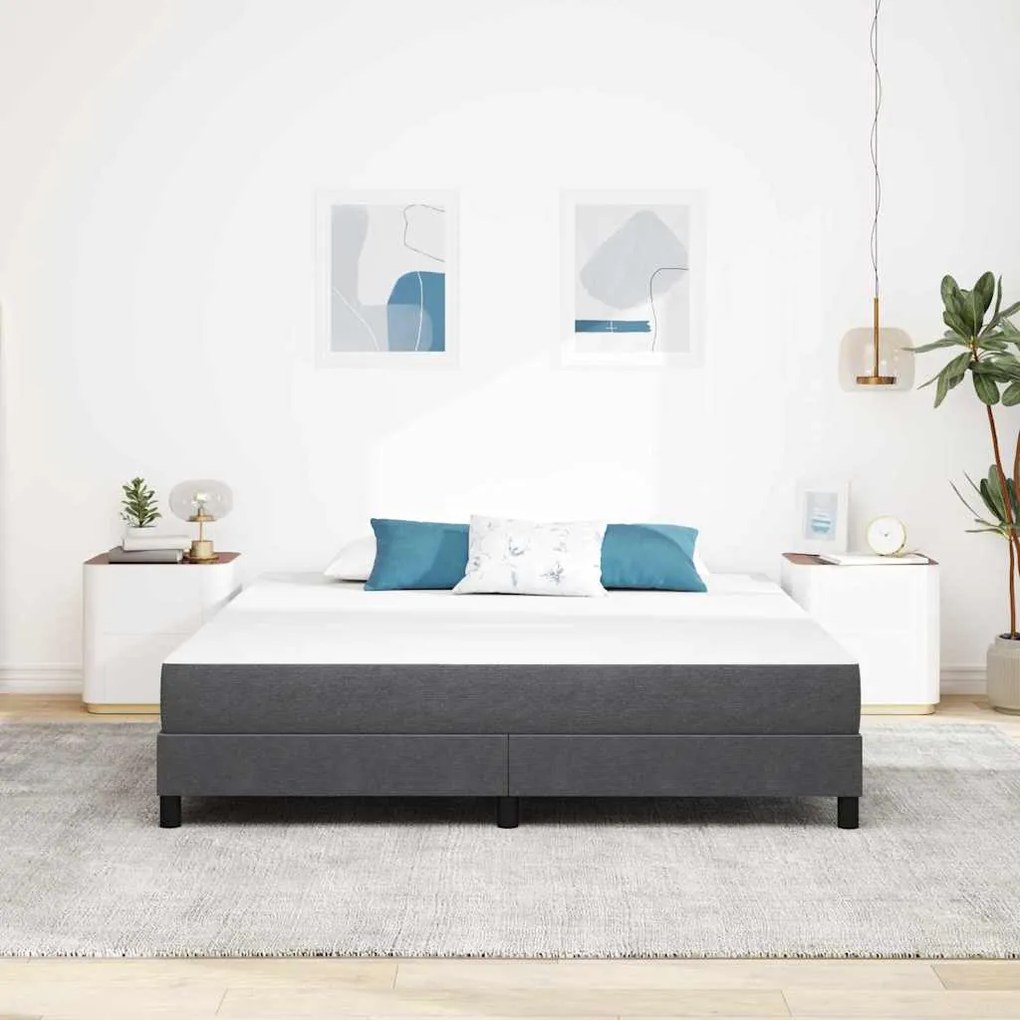 vidaXL Στρώμα Κρεβατιού με στρώμα Γκρι 180 x 200 cm ύφασμα