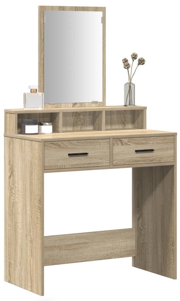 vidaXL Τουαλέτα με Συρτάρια Σονόμα Δρυς 79x41x140 εκ.