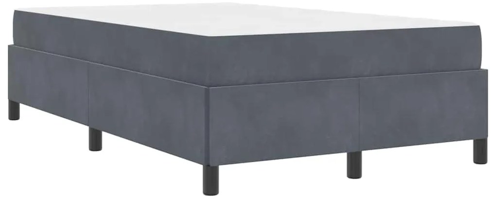 vidaXL Σκελετός Κρεβατιού με στρώμα Σκούρο Γκρι 120 x 200 cm ύφασμα