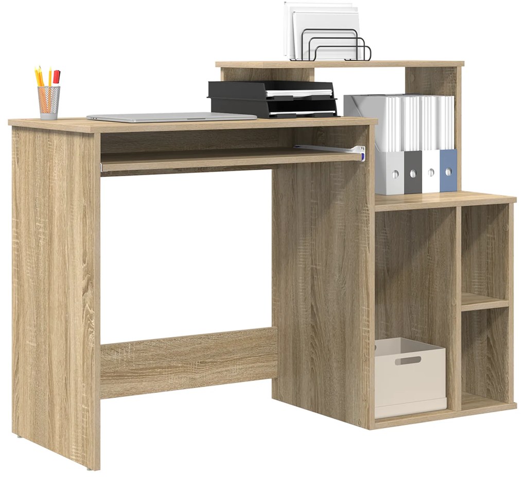 vidaXL Γραφείο με Αποθήκευση Σονομά 120,5x44x88,5 εκ. Επεξεργασμένο Ξύλο