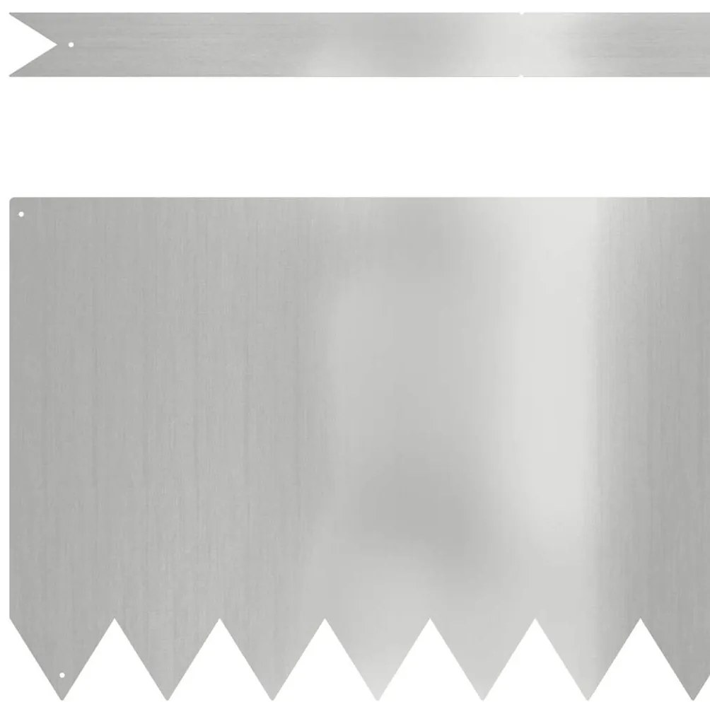 vidaXL Περίγραμμα γκαζόν 30 pcs Ασημί 100 x 0.05 x 20 εκ