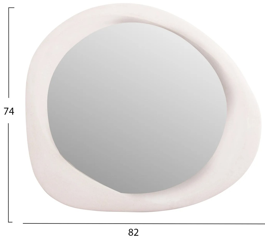 ΚΑΘΡΕΠΤΗΣ ΤΟΙΧΟΥ ΟΒΑΛ ΣΕΙΡΑ SANTORINI HM4511 MDF ΣΕ ΥΠΟΛΕΥΚΟ 82x3,5x74Υεκ