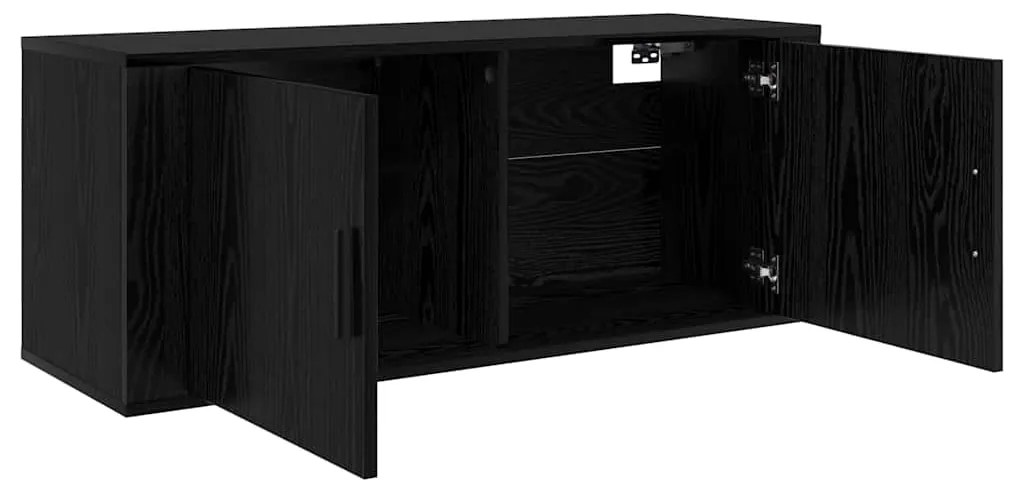 vidaXL Κρεμαστό Ντουλάπι Τηλεόρασης Μαύρη Οξυά 100 x 34,5 x 40 εκ