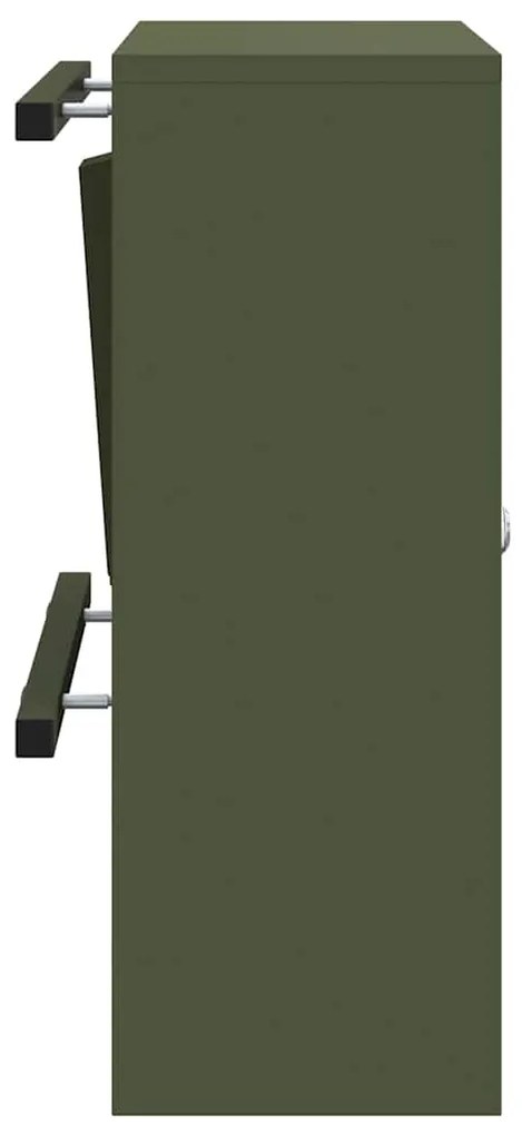vidaXL γραμματοκιβώτιο Λαδί 30 x 23 x 55 εκ. Ατσάλι