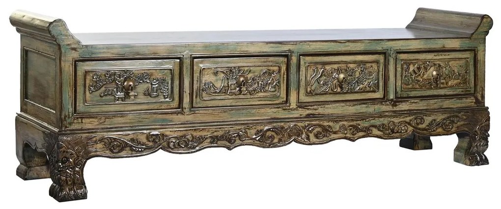 Σκαμπό DKD Home Decor Πολύχρωμο Ξύλο 179 x 43 x 58 cm