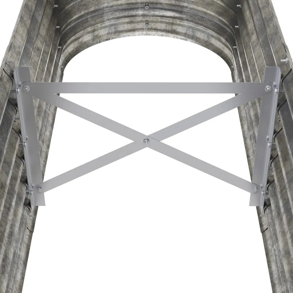 vidaXL Ζαρντινιέρα Ασημί 152x40x36 εκ. Γαλβανισμένος χάλυβας