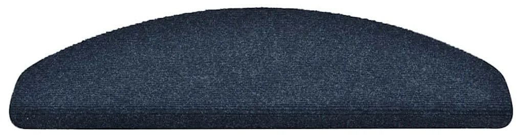 vidaXL Πατάκια Σκαλιών Αυτοκόλλητα 30 τεμ. Μπλε Μπεζ 65x21x4 εκ. Ημίστρογγυλά Μεγάλα