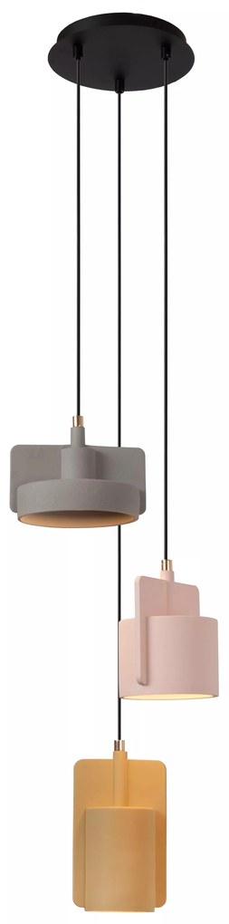 Φωτιστικό Κρεμαστό Lucide 44415-03-99 NINJA Πολύχρωμο (Multicolor)|Μαύρο Ματ (Black Mat)