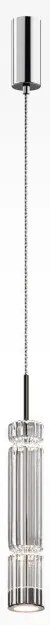 Κρεμαστό Φωτιστικό Οροφής LED 8W Γυαλί 49cm Ordo Maytoni MOD272PL-L12CH3K1 Χρώμιο