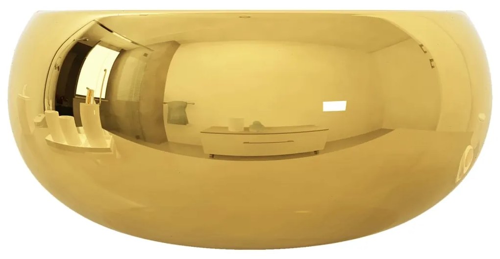vidaXL Νιπτήρας Χρυσός 40 x 15 εκ. Κεραμικός