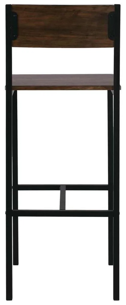 Σκαμπώ STAB BAR Μεταλ.Ανθρακί/Antique Brown 39x42x75/103cm (Σετ 4 ΤΕΜ)