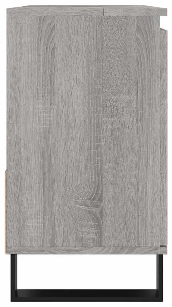 vidaXL Ντουλάπι Μπάνιου Γκρι Sonoma 65x33x60 εκ. Επεξεργασμένο Ξύλο
