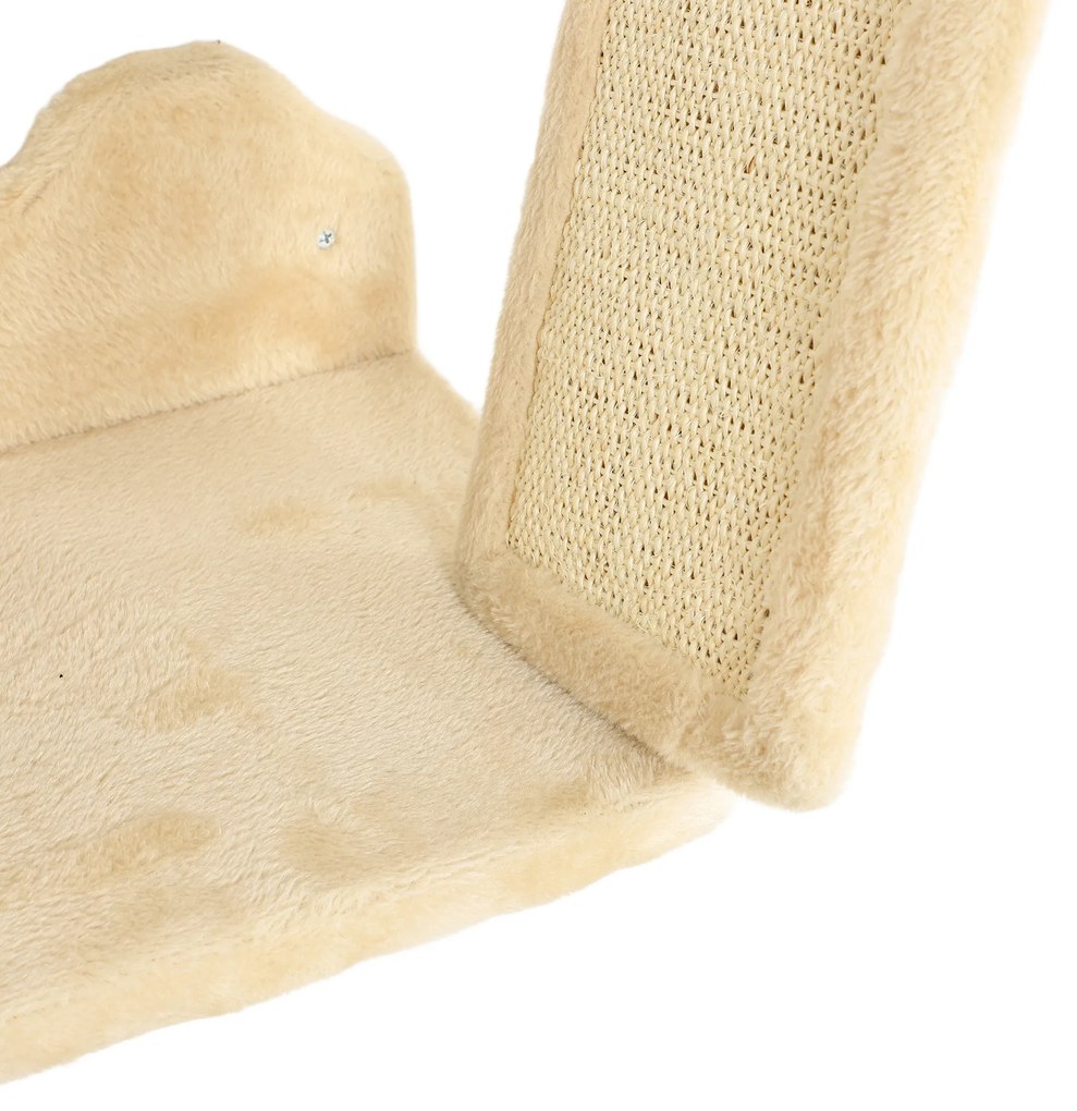 Σετ σκάλες για γάτες PawHut, τοποθέτηση σε τοίχο και οροφή, για γάτες έως 5 kg, μπεζ