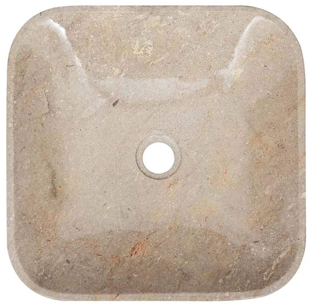 vidaXL Νιπτήρας Γκρι 40 x 40 x 10 εκ. Μαρμάρινος