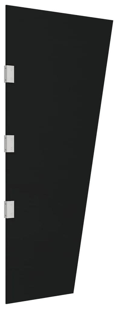 vidaXL Πλαϊνό Πάνελ για Στέγαστρο Πόρτας Μαύρο 50x100 εκ. Ψημένο Γυαλί