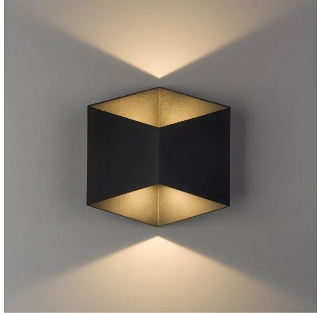 Απλίκα Φωτιστικό Τοίχου 2xLED 5W IP54 3000K Triangles Nowodvorski-8142-Μαύρο 8142