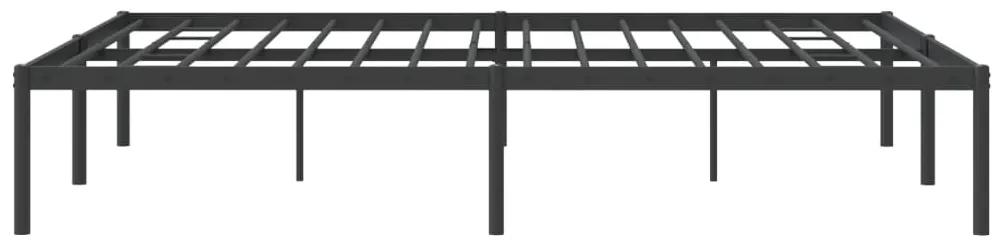 vidaXL Πλαίσιο Κρεβατιού Μαύρο 140 x 190 εκ. Μεταλλικό