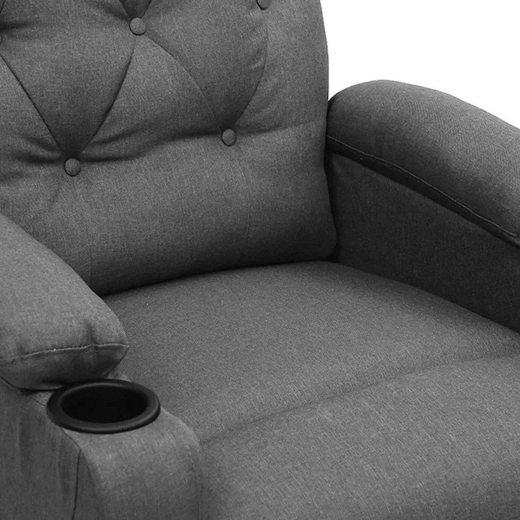 vidaXL Πολυθρόνα με Ανύψωση Ανοιχτό Γκρι Υφασμάτινη