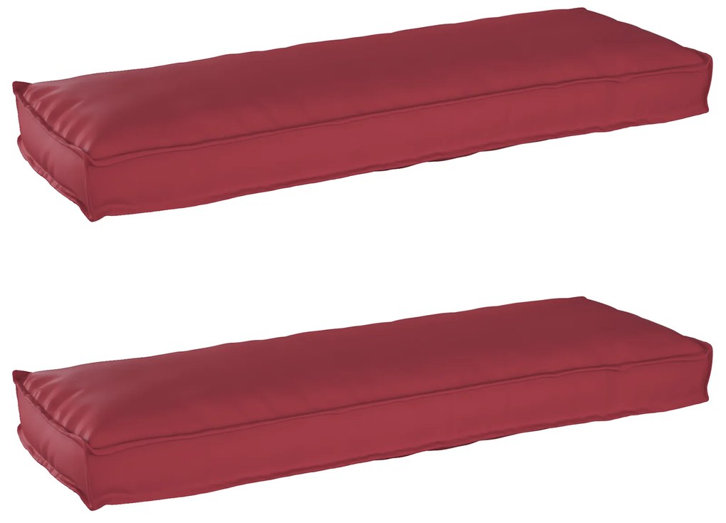 vidaXL Σετ Μαξιλαριών Πάγου 2 pcs Μπορντό 120 x 40 x 8 εκ