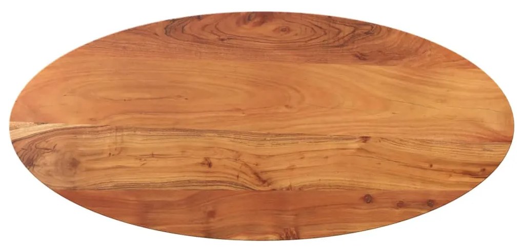 vidaXL Επιφάνεια Τραπεζιού Οβάλ 110x50x3,8 εκ. Μασίφ Ξύλο Ακακίας