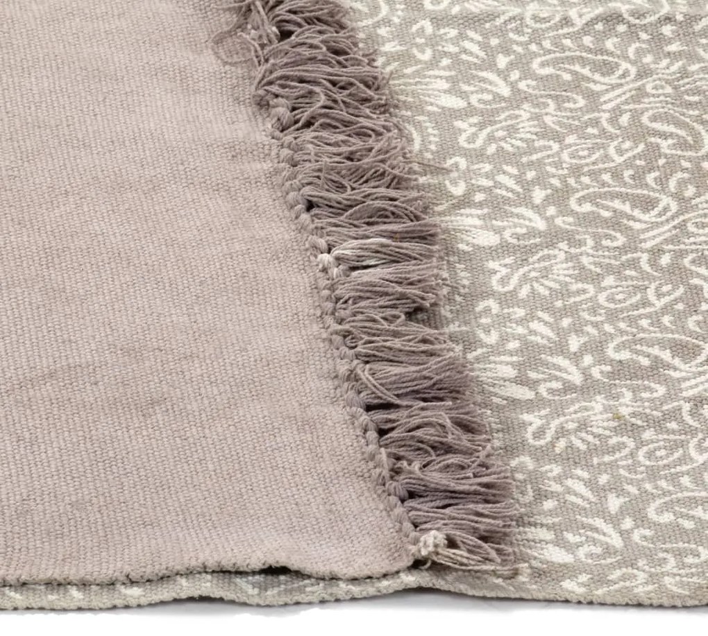vidaXL Κιλίμι με Σχέδια Taupe 160 x 230 εκ. Βαμβακερό