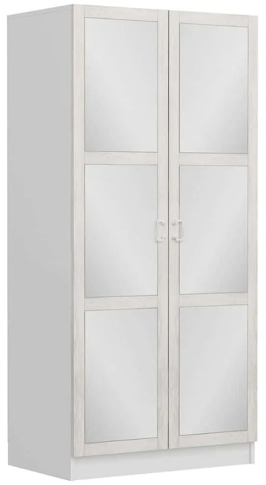 Ντουλάπα Δίφυλλη Kale Chain 506MNR2149 90x52x210cm White Δίφυλλη