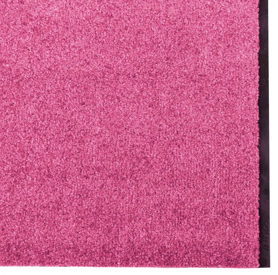 vidaXL Χαλάκι Εξώπορτας Ροζ και Μαύρο 120 x 400 cm Πολυαμίδιο και PVC