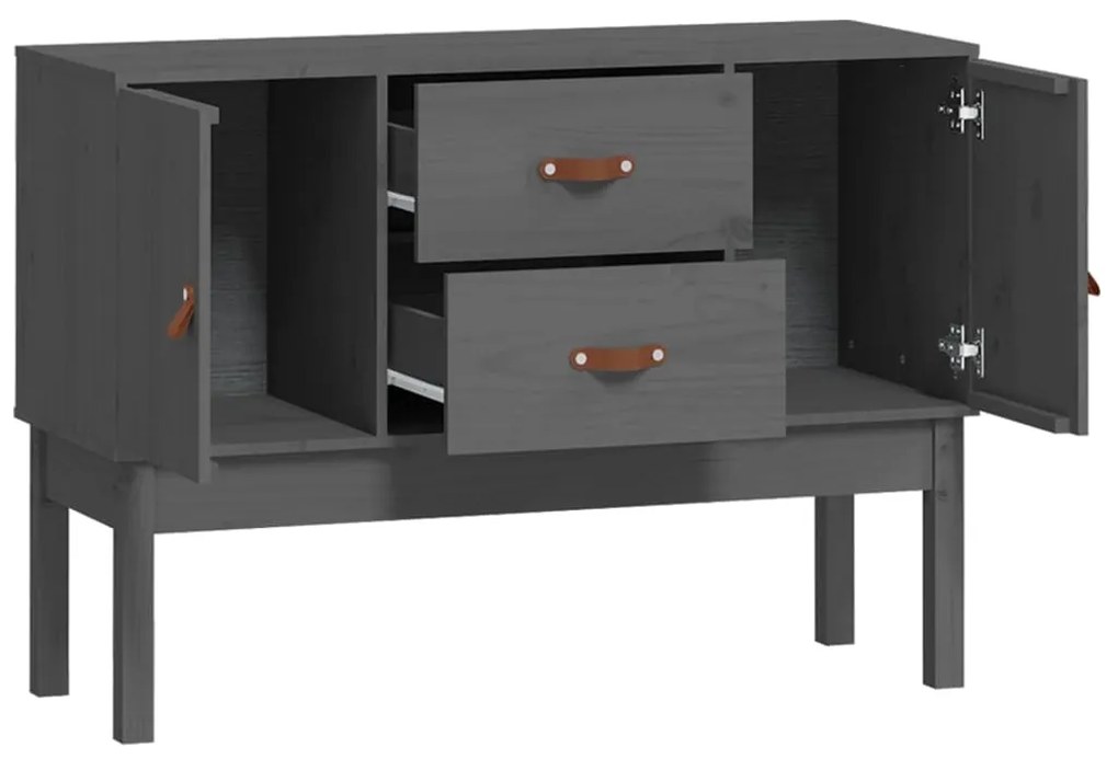 vidaXL Συρταριέρα Γκρι 110x40x78 εκ. από Μασίφ Ξύλο Πεύκου
