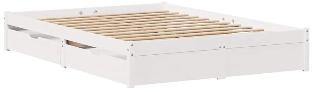 vidaXL Σκελετός Κρεβ. Χωρίς Στρώμα Λευκό 120x200 εκ Μασίφ Πεύκο