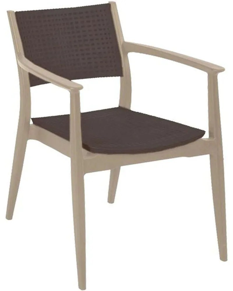 Πολυθρόνα Best 875-123-043 57,5x55x80cm Beige-Brown