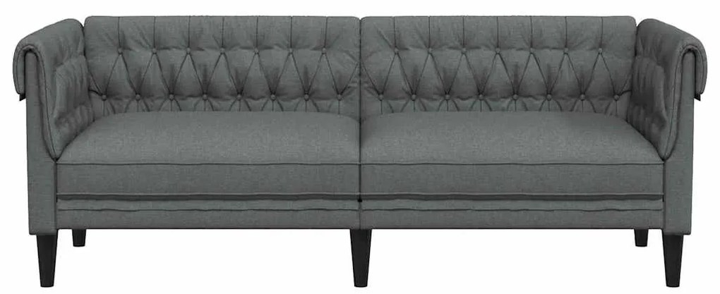vidaXL Καναπές Chesterfield Σκούρο γκρι 201.5 x 74.5 x 74.5 εκατοστά
