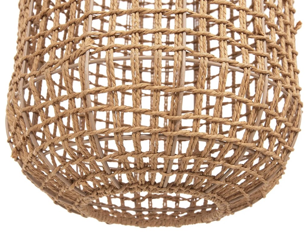 Φωτιστικό Οροφής C4345 Κυλινδρικό Paper Rope Μπέζ με 2 Λάμπες Φ30,5x132Υεκ. 30.5x30.5x180 εκ.