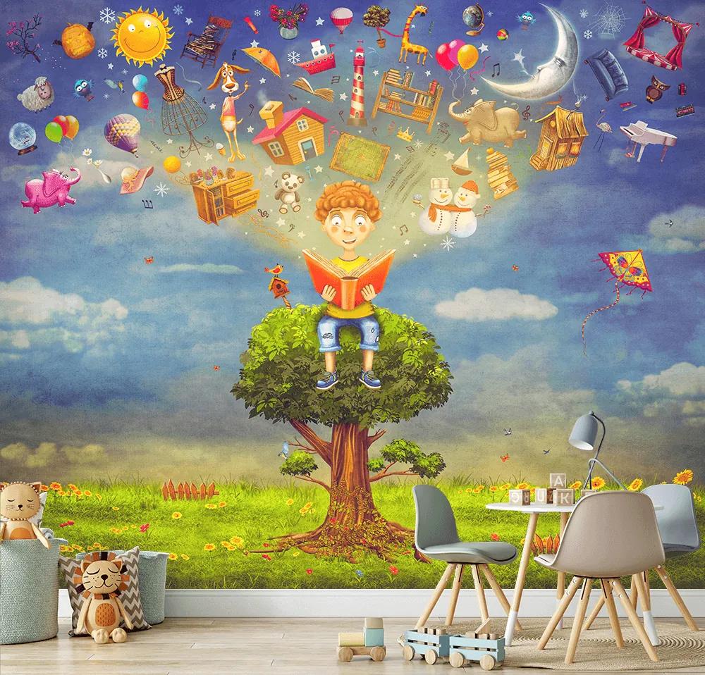 Παιδική ταπετσαρία τοίχου Kids Imagination 40001Q Αυτοκόλλητο Βινυλίου