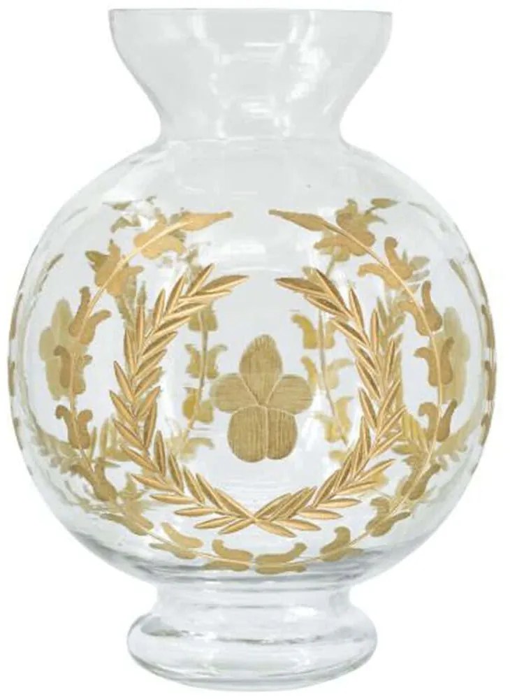 Διακοσμητικό Βάζο Aphelios 77973-DS 15x15x22cm Clear-Gold Artekko Γυαλί