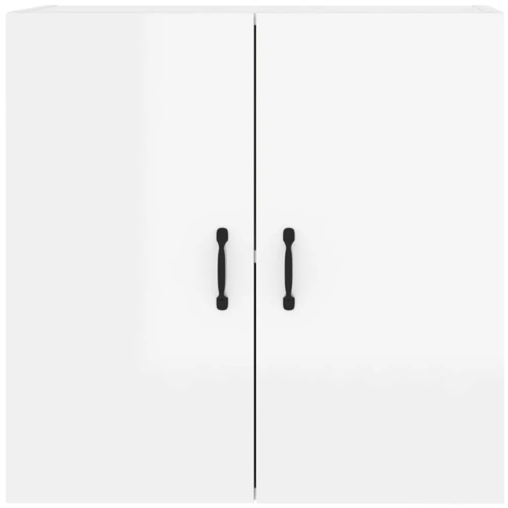 vidaXL Ντουλάπι Τοίχου Γυαλιστερό Λευκό 60x31x60 εκ Επεξεργασμένο Ξύλο