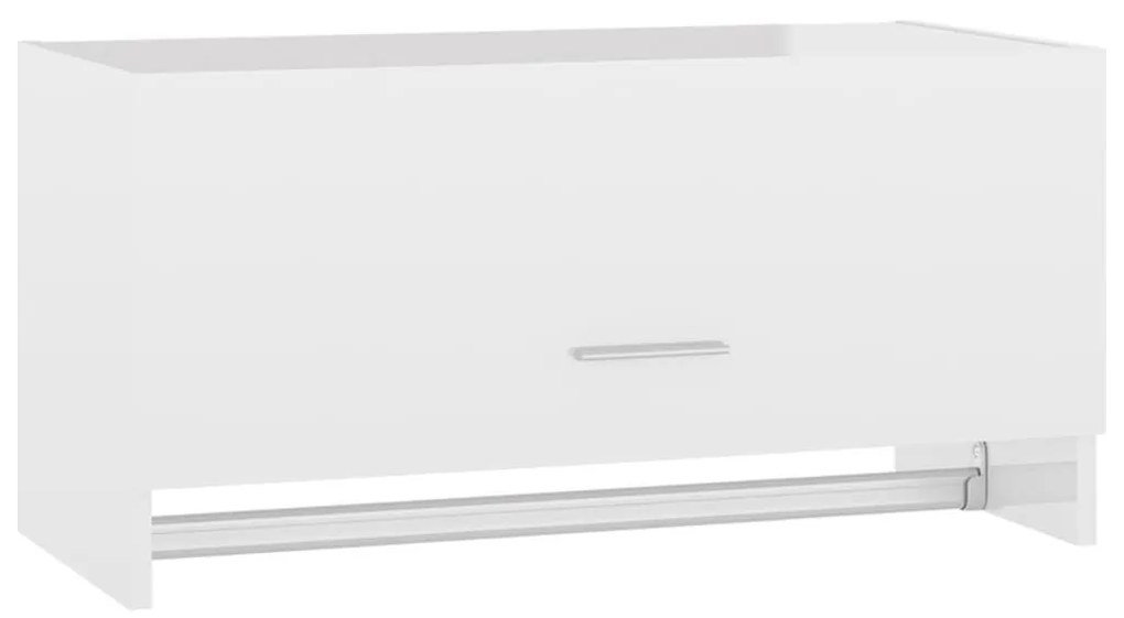 Ντουλάπα Γυαλιστερό Λευκό 70 x 32,5 x 35 εκ. από Μοριοσανίδα - Λευκό