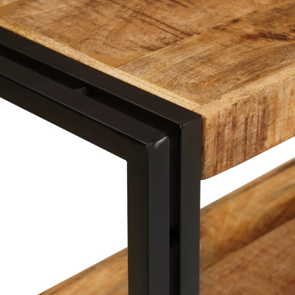 vidaXL Τραπέζι Κονσόλας 160x33x75 εκ Μασίφ Τραχύ Ξύλο Μάνγκο