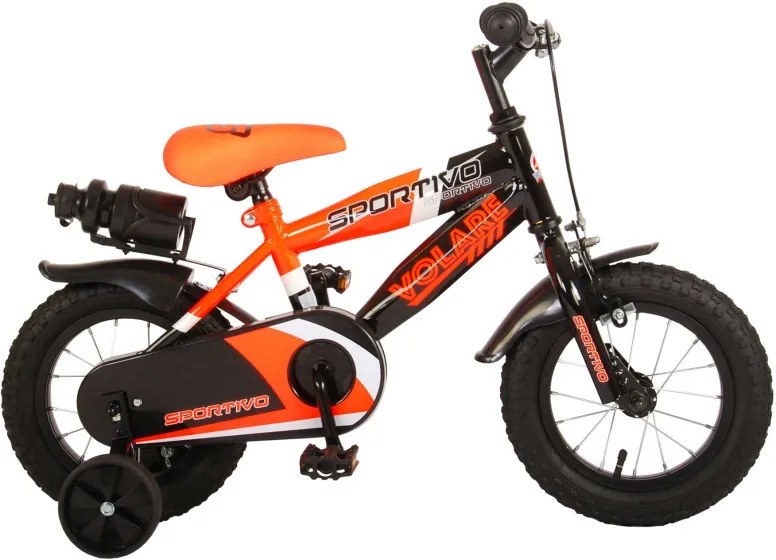 Sportivo 12 Inch 21,5 cm Boys Coaster Brake OrangeBlackVolare