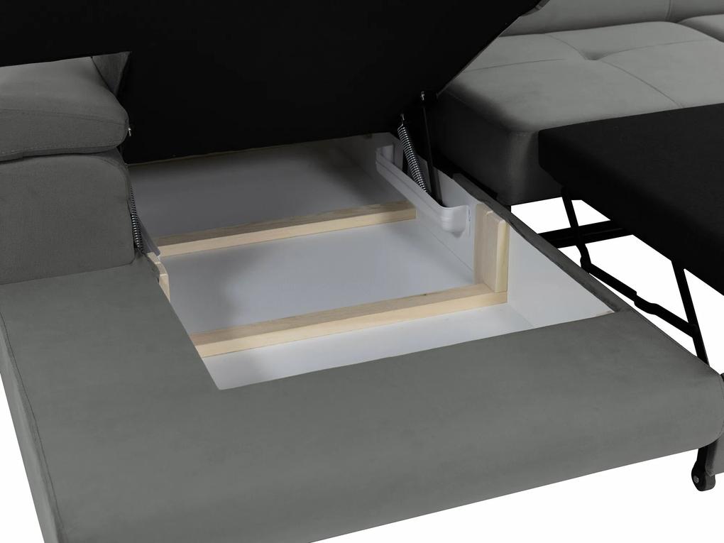 Γωνιακός Καναπές Comfivo S102, Λειτουργία ύπνου, Αποθηκευτικός χώρος, 280x170x70cm, 140 kg, Πόδια: Μέταλλο | Epipla1.gr