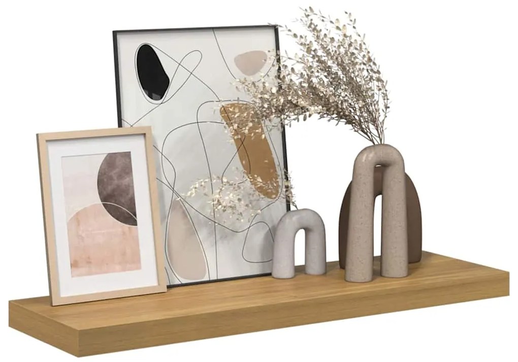 vidaXL Ράφι Τοίχου Επιτοίχιο Καφέ 90 x 23,5 x 4 εκ Επεξεργασμένο ξύλο