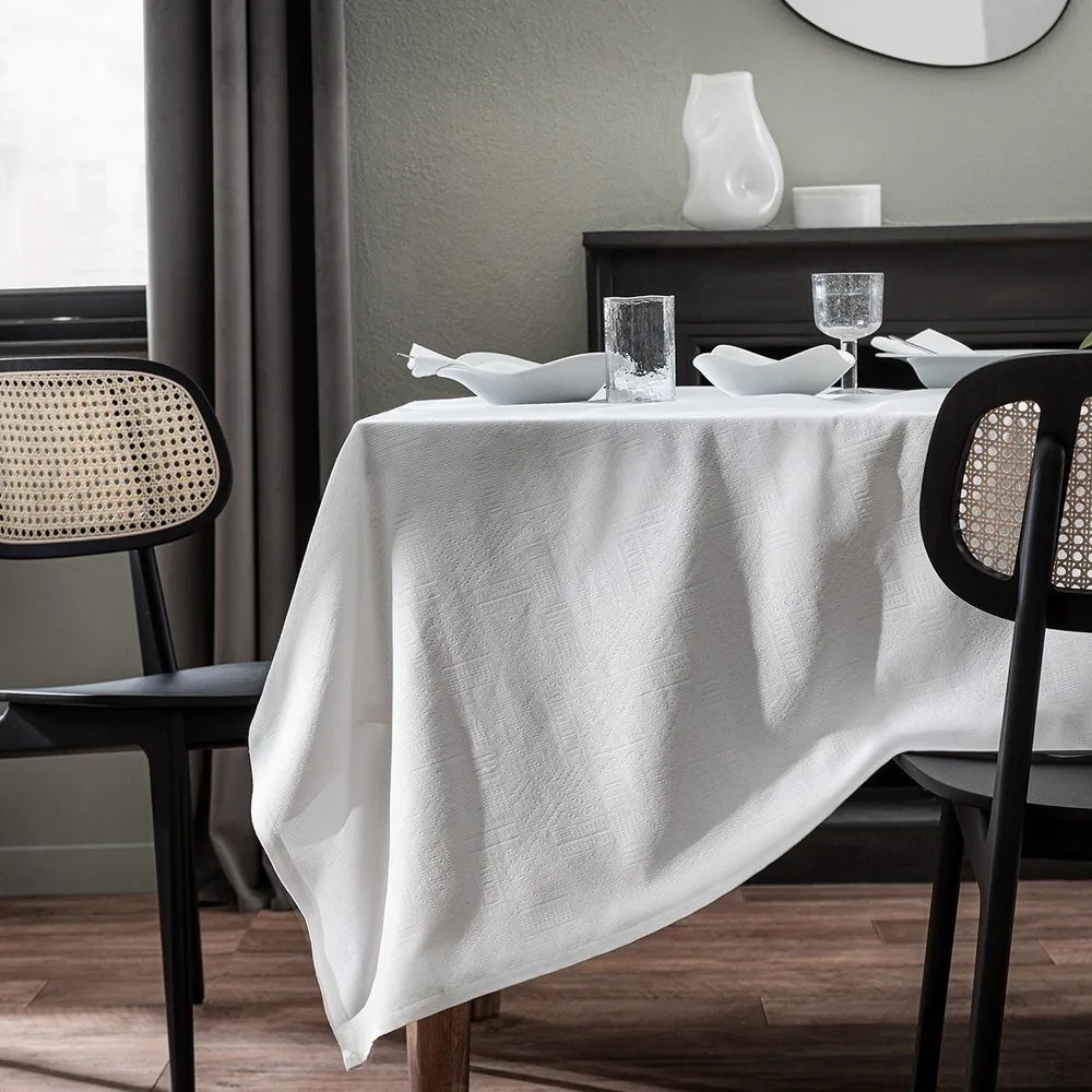 Τραπεζομάντηλο 173 16 Pure White Gofis Home 150Χ310 Βαμβάκι-Πολυέστερ