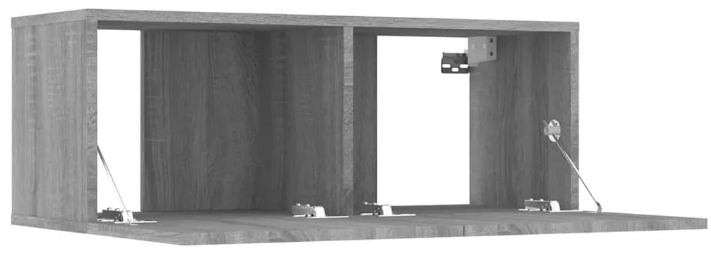 vidaXL Έπιπλα Τηλεόρασης 2 τεμ. Γκρι Sonoma 80x30x30 εκ. Επεξ. Ξύλο