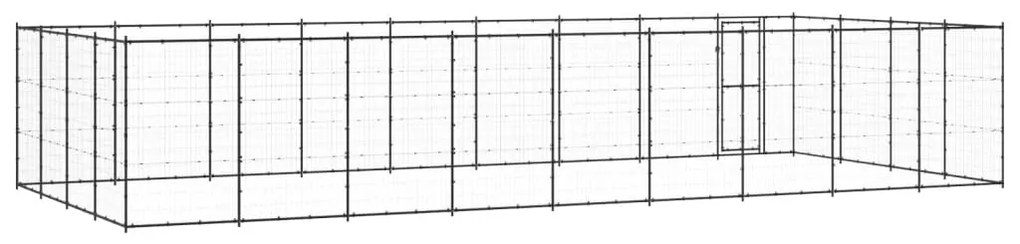 vidaXL Κλουβί Σκύλου Εξωτερικού Χώρου 43,56 μ² από Ατσάλι
