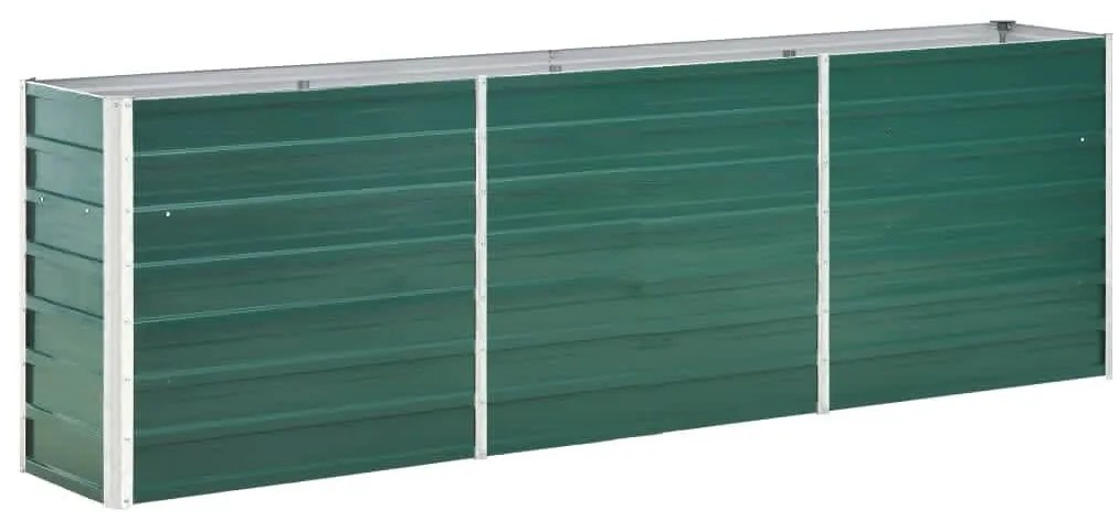 vidaXL Ζαρντινιέρα Υπερυψωμένη Πράσινη 240x40x77 εκ. Γαλβαν. Χάλυβας