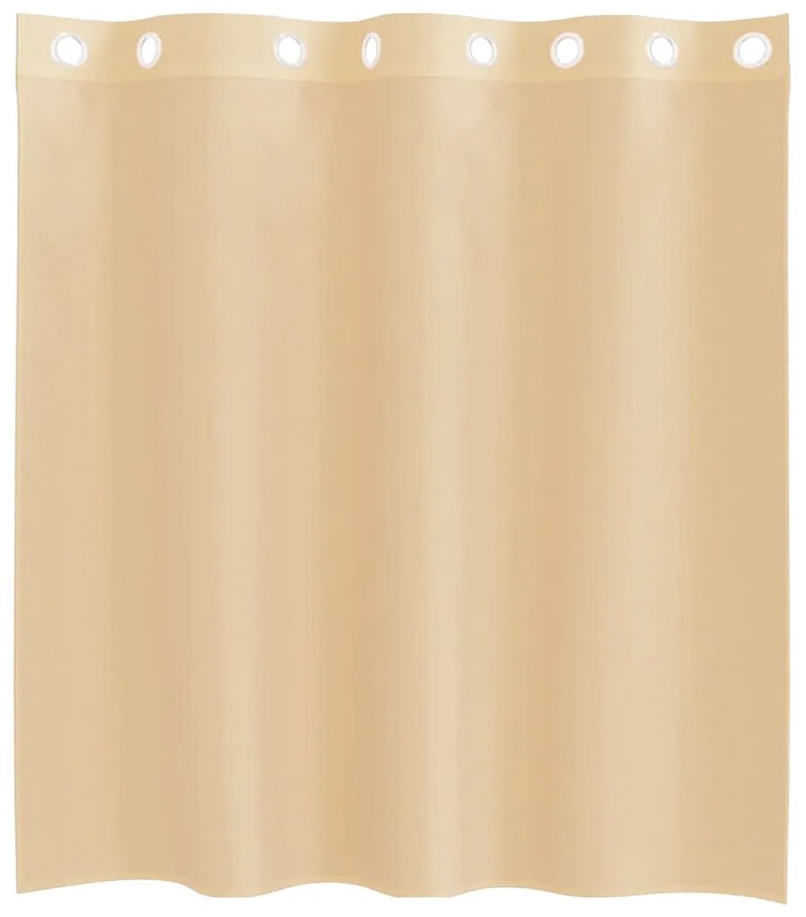 vidaXL Voile κουρτίνες με ροδέλες 2 τεμάχια Χρώμα Άμμου