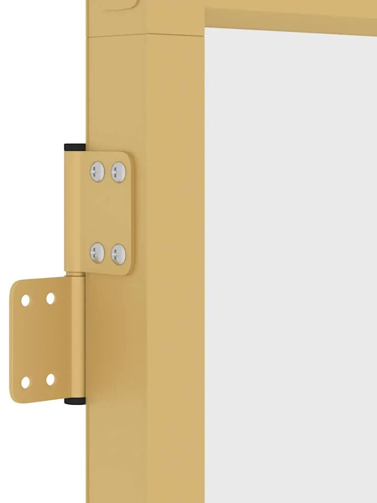 vidaXL Εσωτερική Πόρτα Χρυσή 76 x 201,5 εκ. Ψημένο Γυαλί &amp; Αλουμίνιο