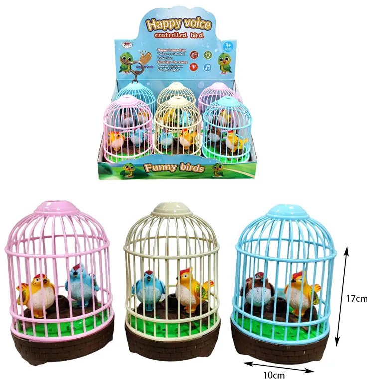 Πουλάκια Με Κλουβί Με Ήχο 1τμχ - Birds With A Cage With Sound 1pcs